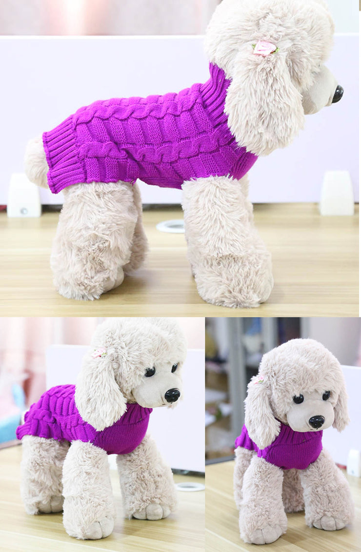 Cashmere Twisted Rope Sweater for Dog