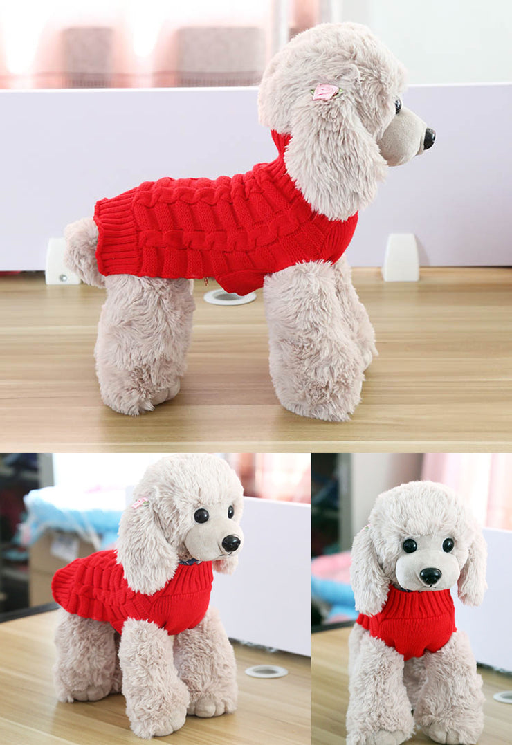 Cashmere Twisted Rope Sweater for Dog