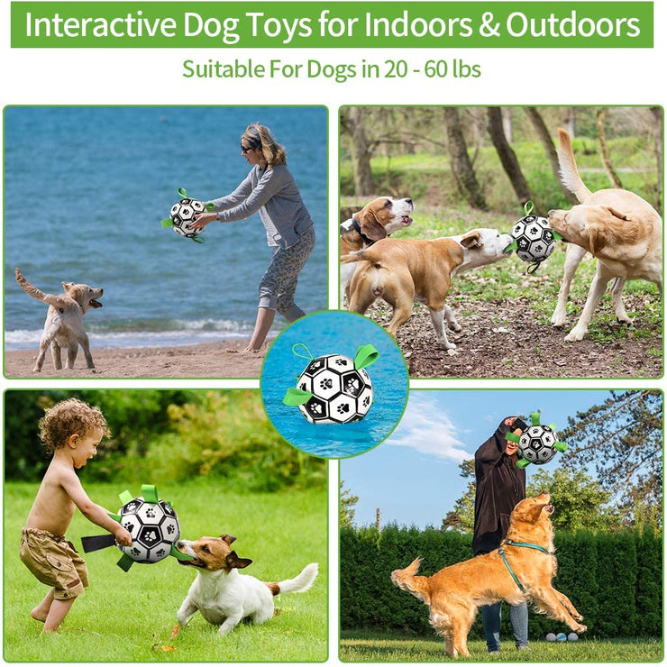 Dog Toys Interactive Pet Football Toys with Grab Tabs