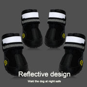 Reflective Dog Shoes Socks Winter Dog Boots Footwear Rain Wear Non-Slip Anti Skid Pet Shoes for Medium Large Dogs Pitbull