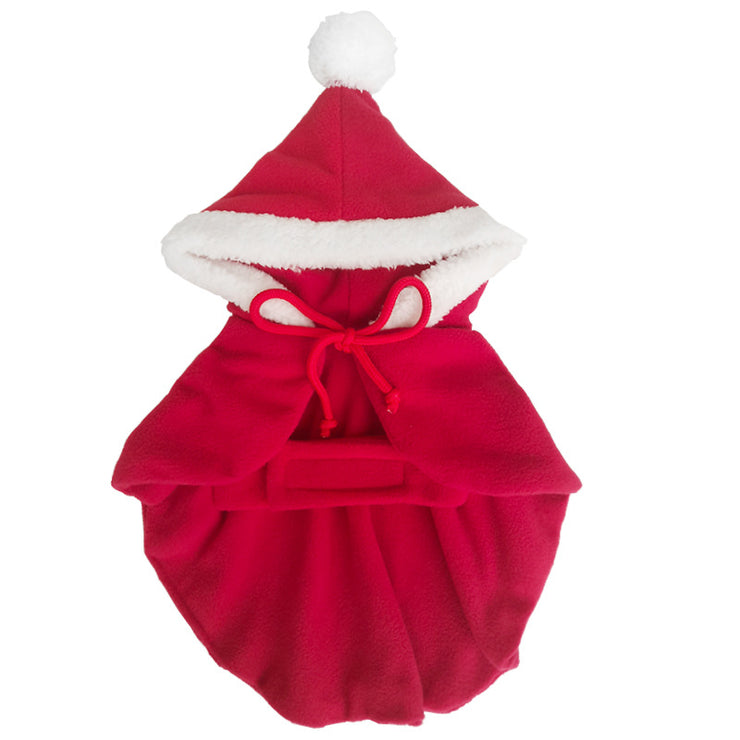 Christmas Cape With Hoodie for Dogs and Cats